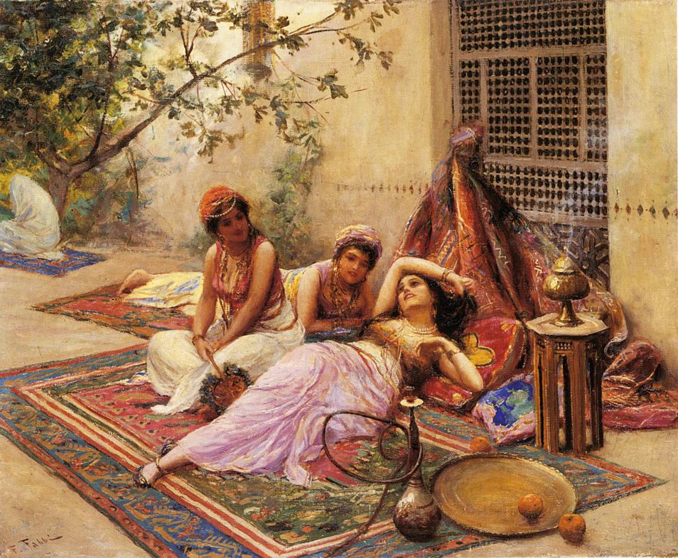 Agitando a panela da revolta  Fabio-fabbi-italian-painter1861-1946-girls-of-the-harem